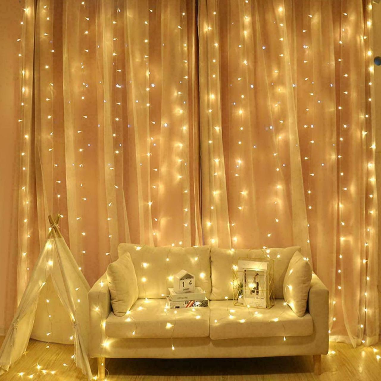 Гірлянда світлодіодна штора 320 лампочок 300х200 см 220V Тепло-білий (1472780880) - фото 2
