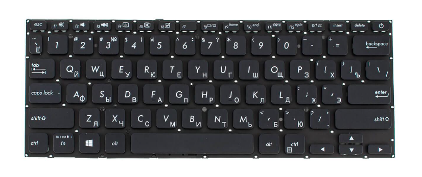 Клавиатура для ноутбука Asus A420 A420UA F420UA R459UA X420UA матовая (0KNB0-2610RU00)