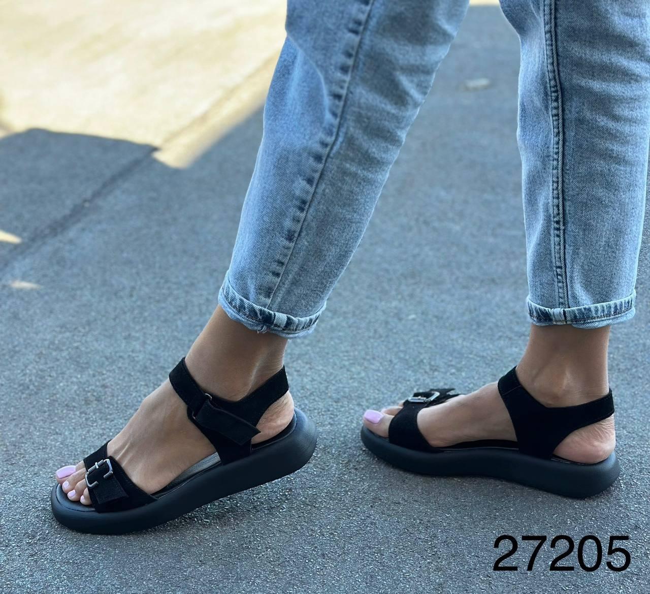 Босоножки женские премиум р. 36 Черный (27205) - фото 3 Босоножки женские премиум р. 36 Черный (27205) - фото 3