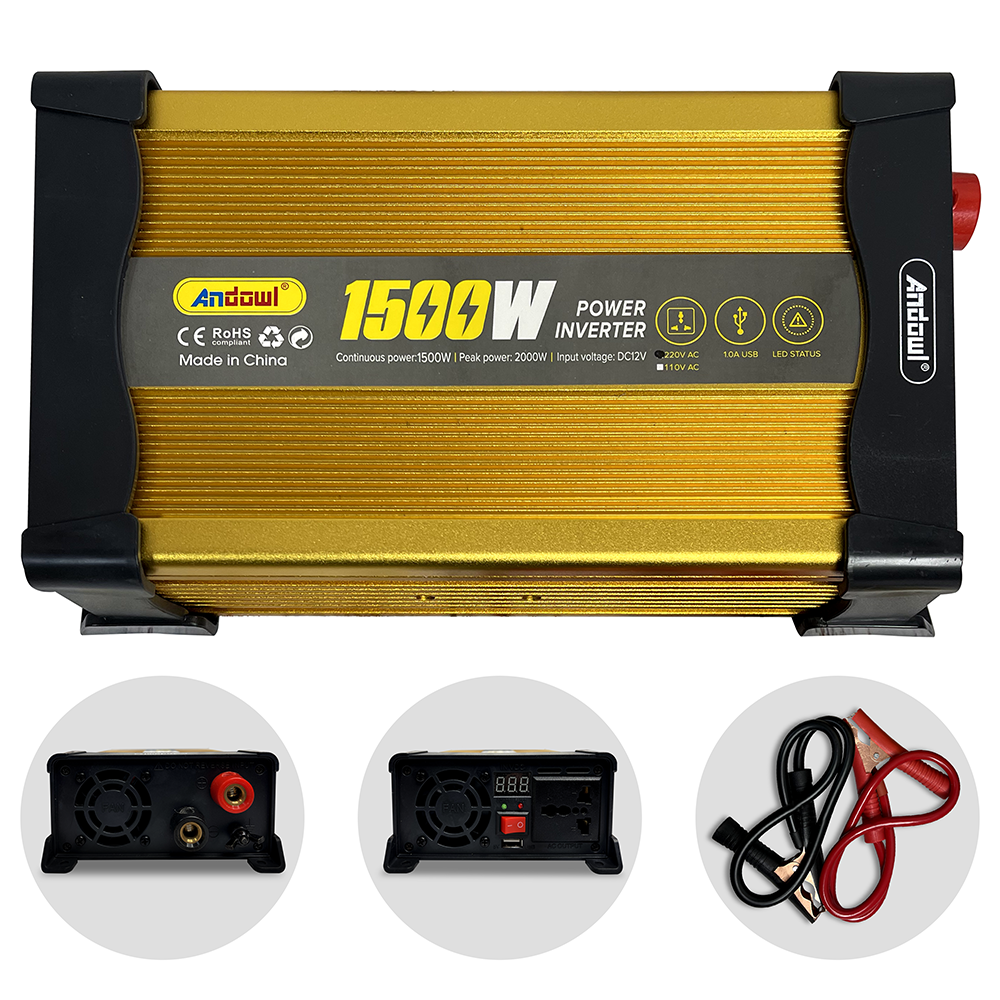 Автомобільний інвертор Andowl Q-KS1500 з модифікованим синусом 1500 Ват 1500 W (129) - фото 9