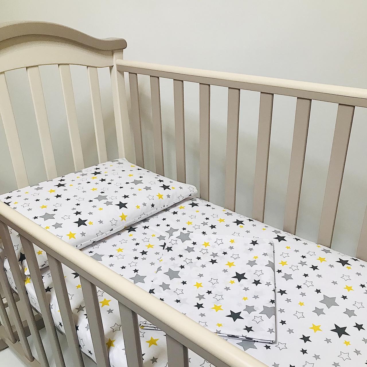 Комплект постельного белья детский Penetka Звездочки бязь 140x110/60x40 см Желтый (6501.140.110.111) - фото 4 Комплект постельного белья детский Penetka Звездочки бязь 140x110/60x40 см Желтый (6501.140.110.111) - фото 4