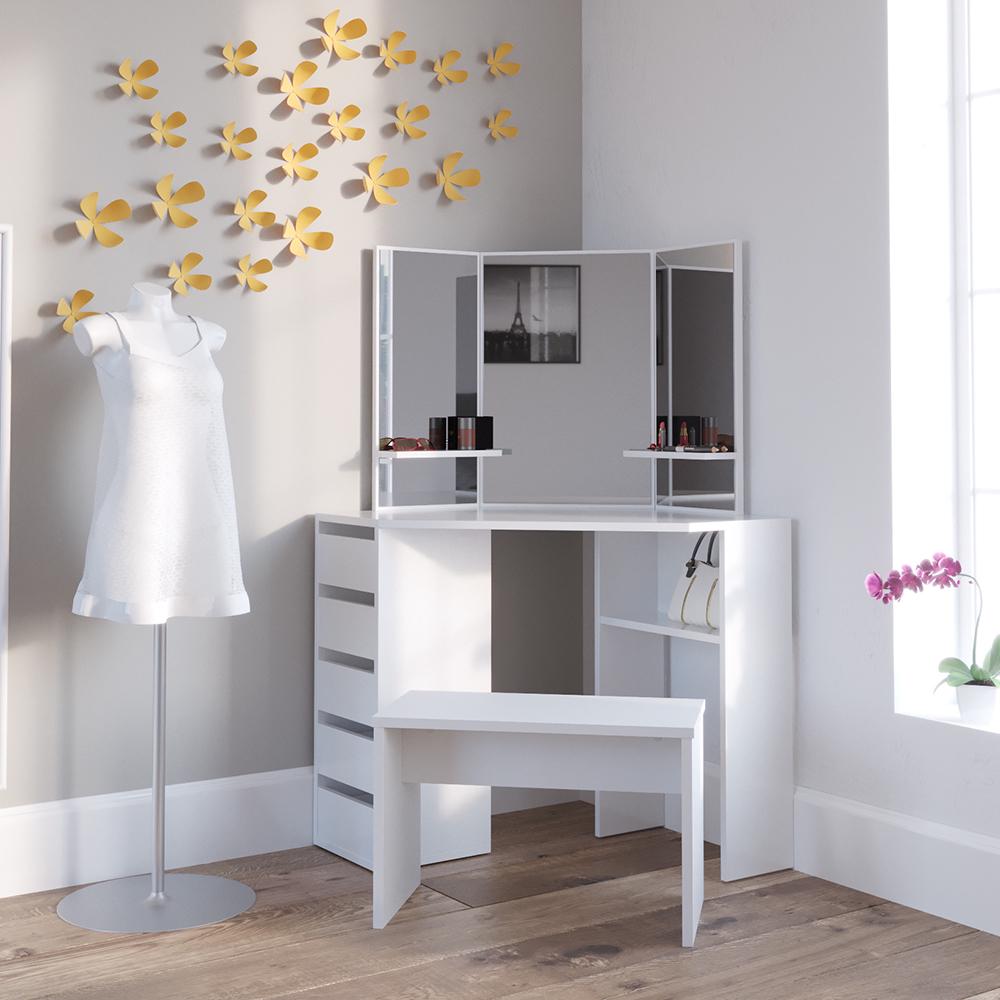 Кутовий трельяж Vicco Arielle з лавкою 110x142 Білий - фото 4 Кутовий трельяж Vicco Arielle з лавкою 110x142 Білий - фото 4