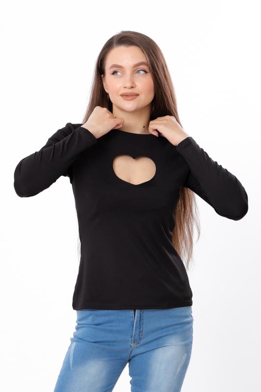 Кофта жіноча з вирізом Носи Своє р. 42 Чорний (15523) - фото 3