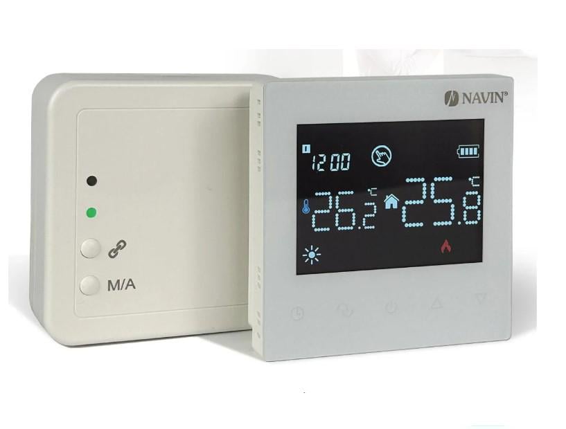 Терморегулятор для котла NAVIN TGB5RF-3A з Wi-Fi програмований Білий (H24-104174-0401)