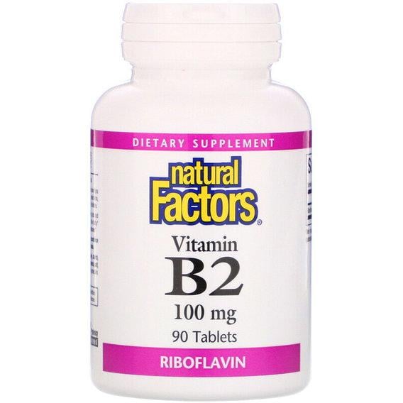 Рибофлавин Natural Factors Vitamin B2/Riboflavin 100 мг 90 таблеток (NFS01215)