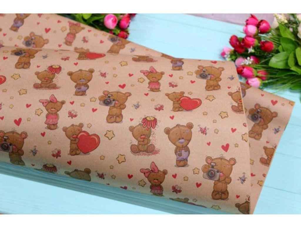 Папір подарунковий Упаковкин 70 см 100 см №1031БР 10л (764959)