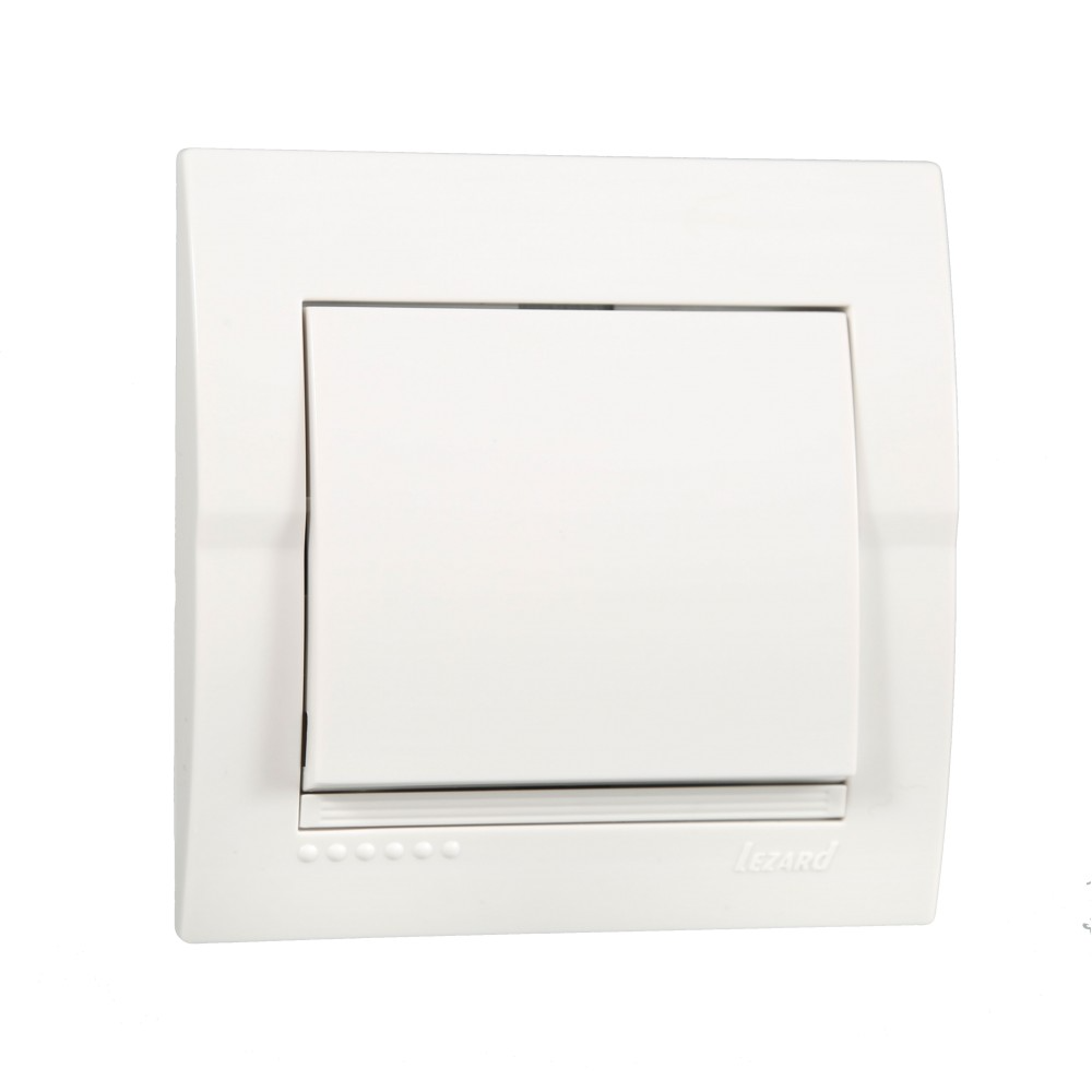 Выключатель Lezard Deriy 1-клавишный Белый
