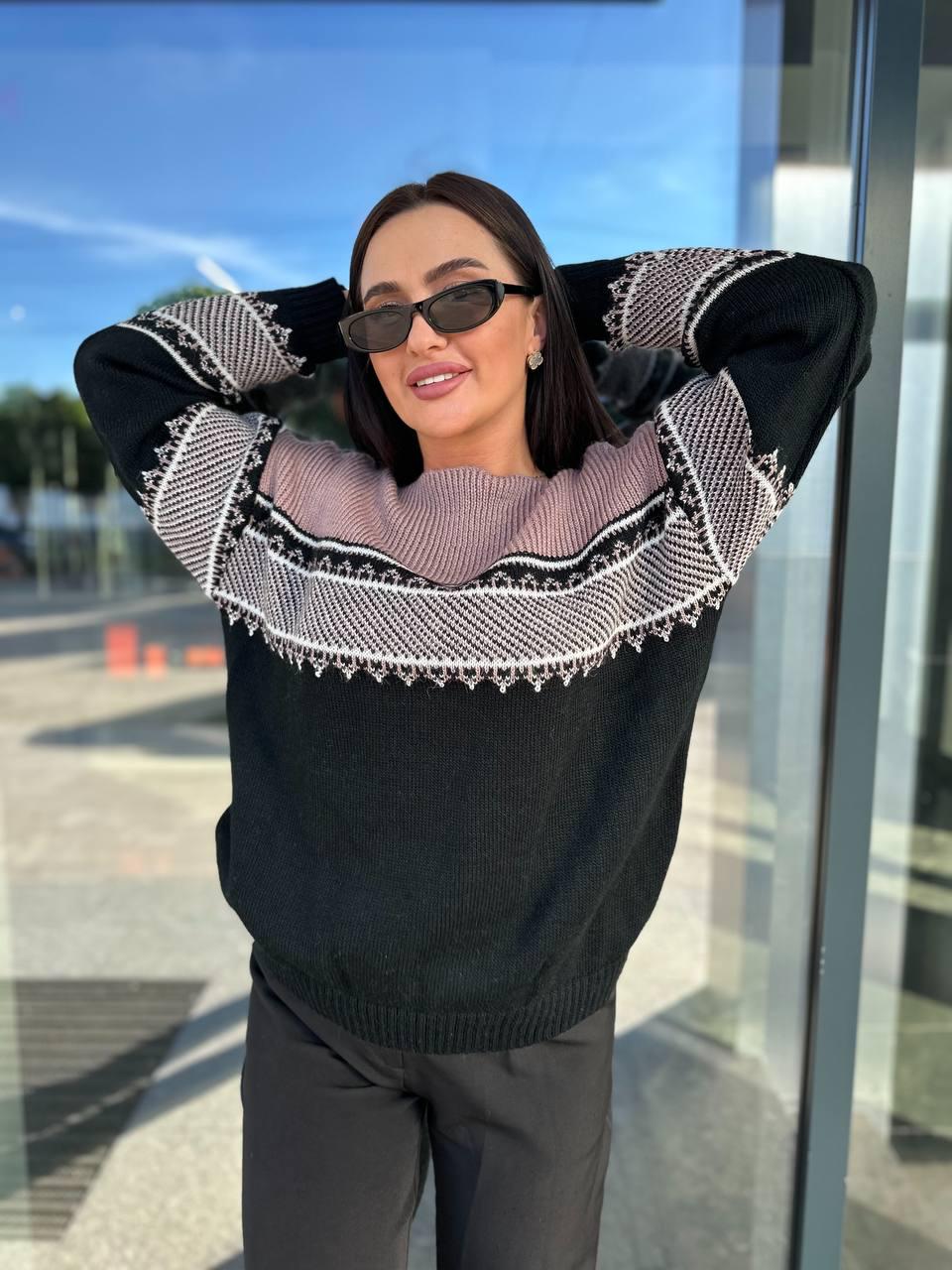 Женский свитер Миранда 44-56 мокко (2049-нс) - фото 4 Женский свитер Миранда 44-56 мокко (2049-нс) - фото 4