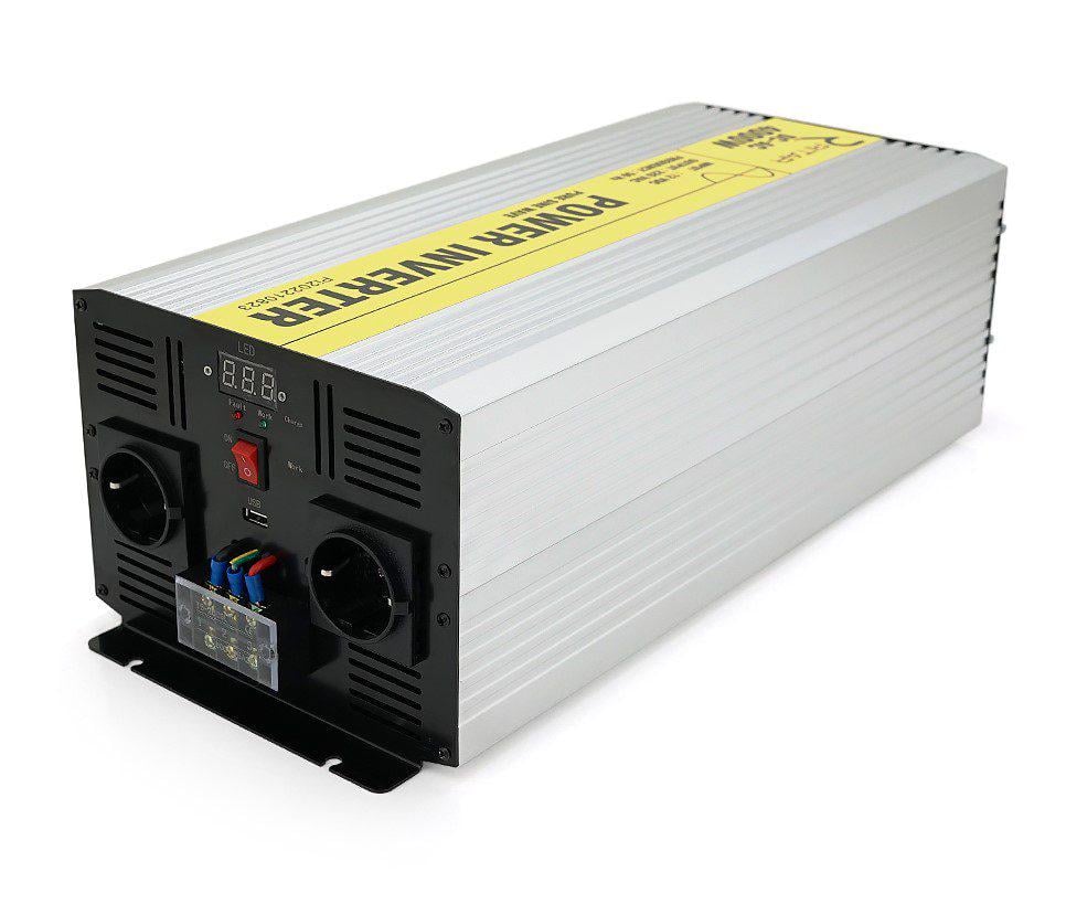 Инвертор напряжения Ritar RSC4000 12/220V с правильной синусоидой 4000 Вт клеммные провода/клемные колодки (57869)