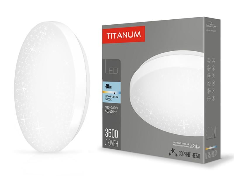 Светильник светодиодный настенно-потолочный TITANUM 48W 5000K Звездное небо (9526)