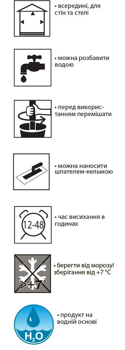 Шпаклівка фінішна Feidal Acryl-Spachtel Finish готова для внутрішнього оздоблення стін та стель 3,5 кг Білий - фото 2