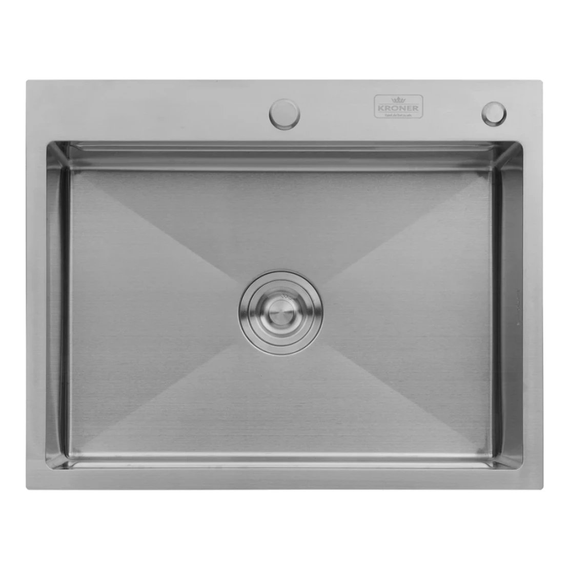 Мийка для кухні Kroner KRP Gebürstet 6350HM 3/1 мм з нержавіючої сталі (CV031452) - фото 1 Мийка для кухні Kroner KRP Gebürstet 6350HM 3/1 мм з нержавіючої сталі (CV031452) - фото 1