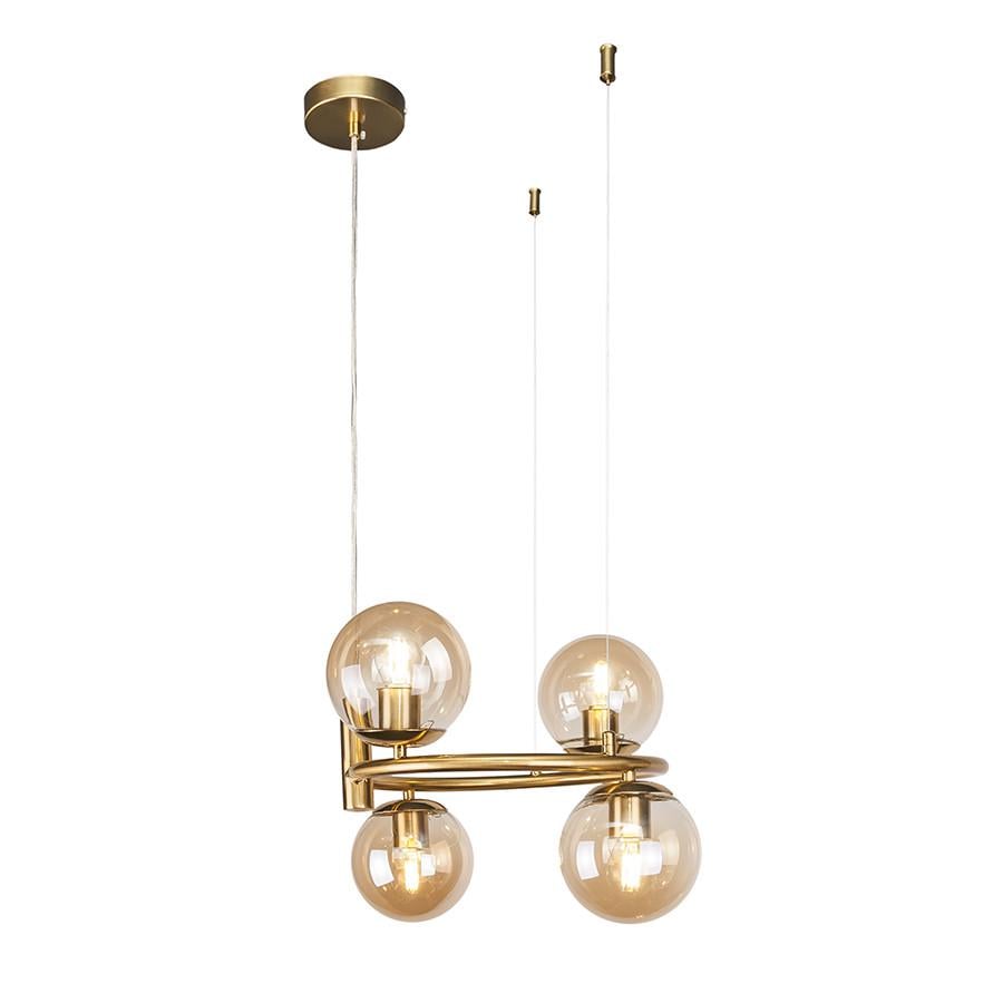 Люстра 7521011-4 BRZ+BR Бронзовый/Коричневый (LVS5135) - фото 2