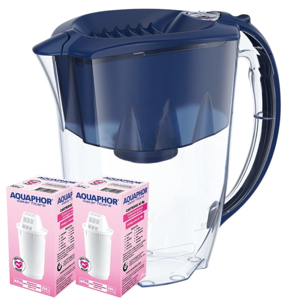 Фильтр-кувшин Аквафор Престиж с двумя модулями А5Mg Синий