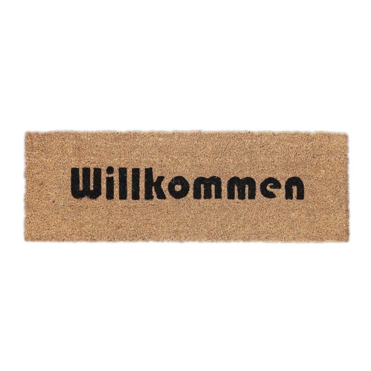 Коврик под дверь Willkommen Германия из кокосового волокна 75x25 см (19743953)