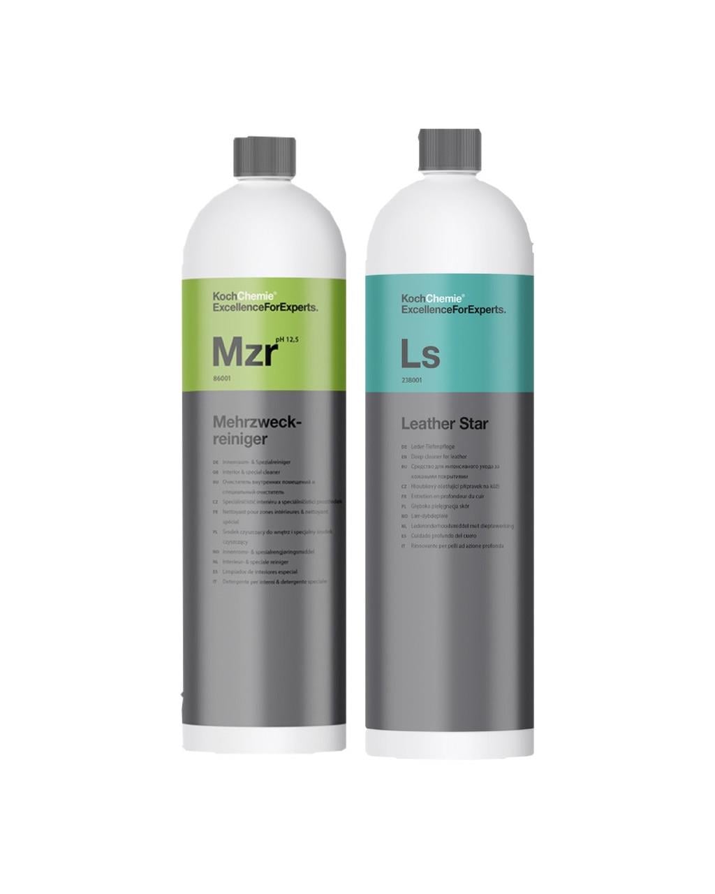 Набір для хімчистки салону та догляду за шкірою Mehrzweckreiniger Mzr Leather Star Ls KochChemie на розлив 250 мл