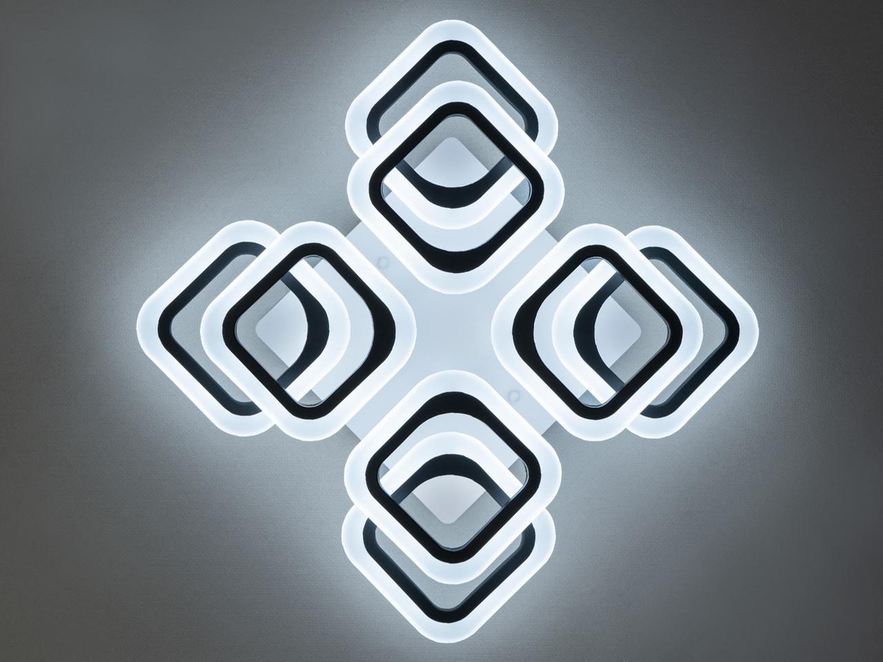 Люстра светодиодная HAS8060/4+4BK 70Вт с пультом для гостиной Черный (2817447045) Люстра светодиодная HAS8060/4+4BK 70Вт с пультом для гостиной Черный (2817447045)