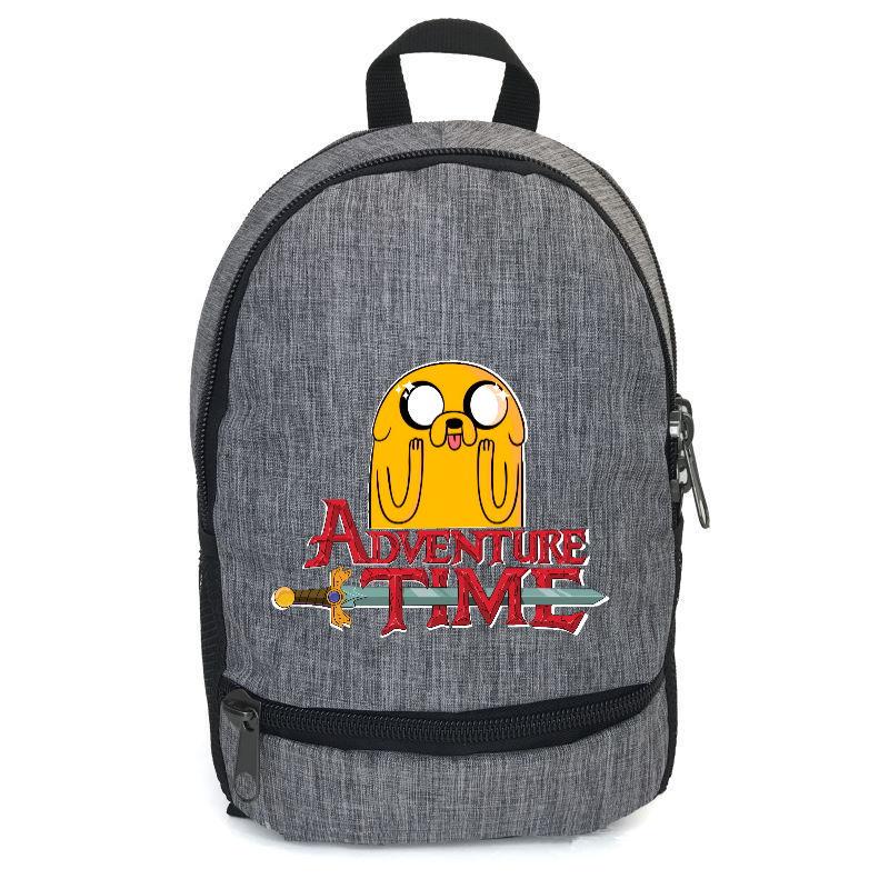 Школьный рюкзак подростковый Cappuccino Toys с принтом Adventure time-007 12,5 л Серый (1404954838)