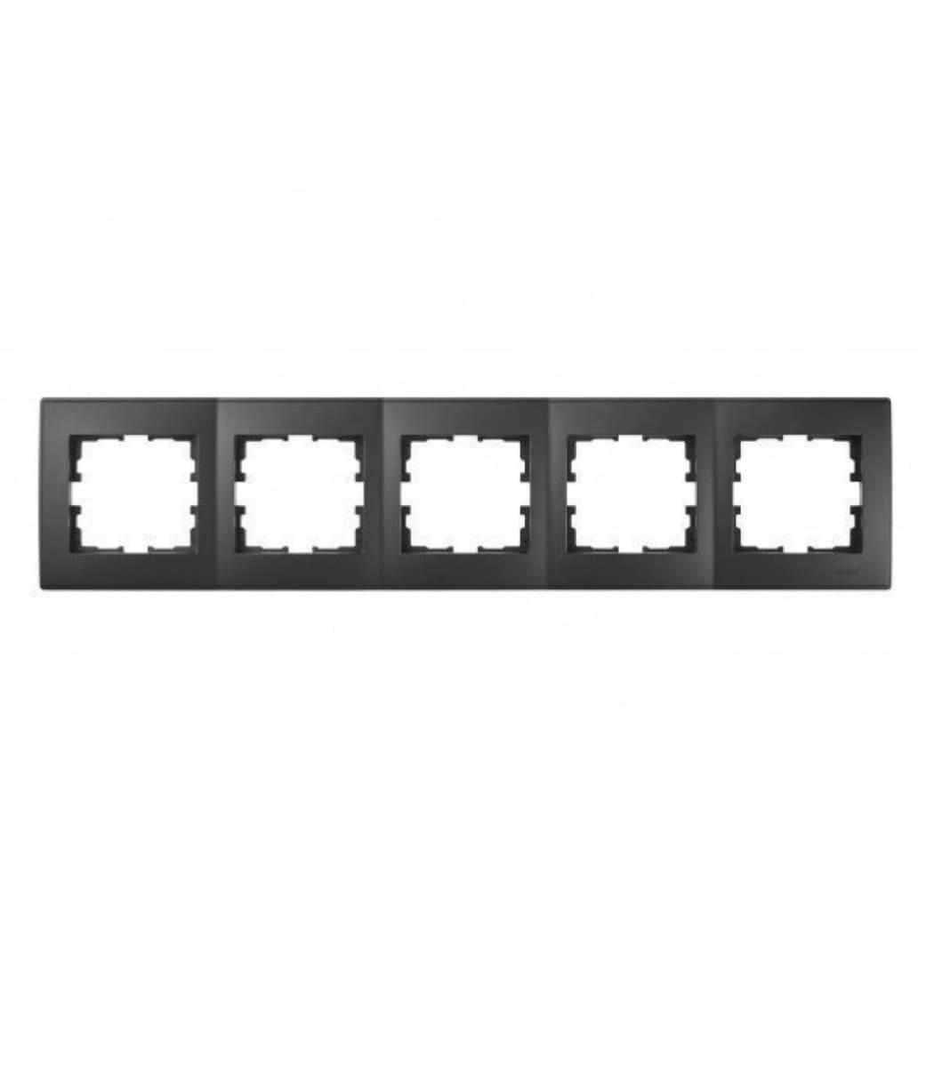 Рамка п'ятимісна горизонтальна LESYA 705-4200-150 Антрацит (00000039559)