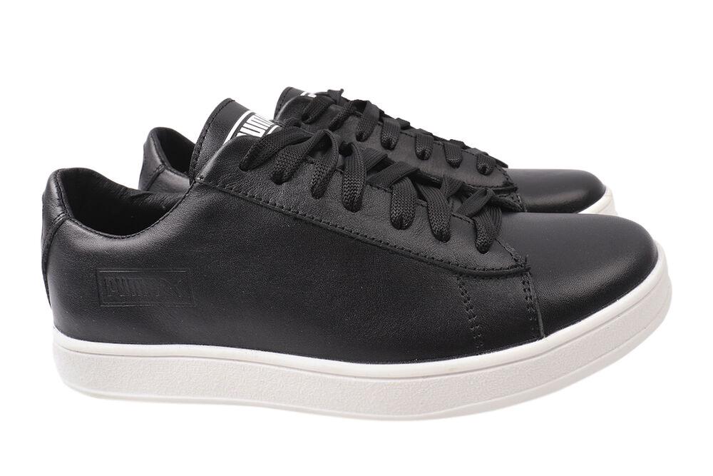 Кеды мужские New Man из кожи на низком ходу на шнуровке р. 36 Черный (50-21DTC)