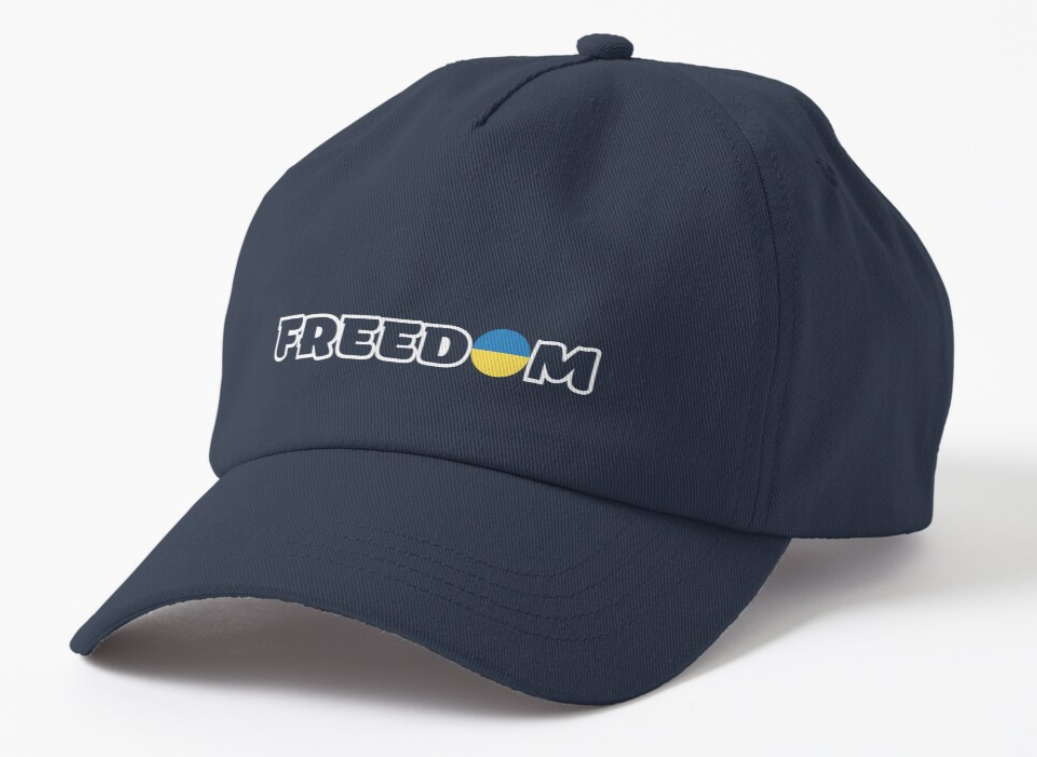 Кепка унисекс Malfini с патриотическим принтом "Свободная Украина Freedom Ukraine" Темно-синий (-1694827509)