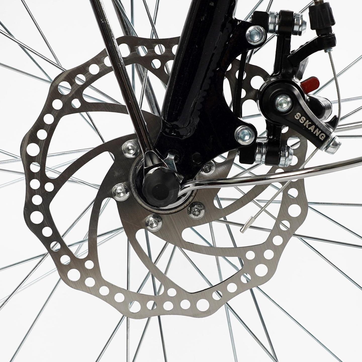 Велосипед міський Corso Polaris з кошиком та багажником рама 16,5"/26" Фіолетовий - фото 8