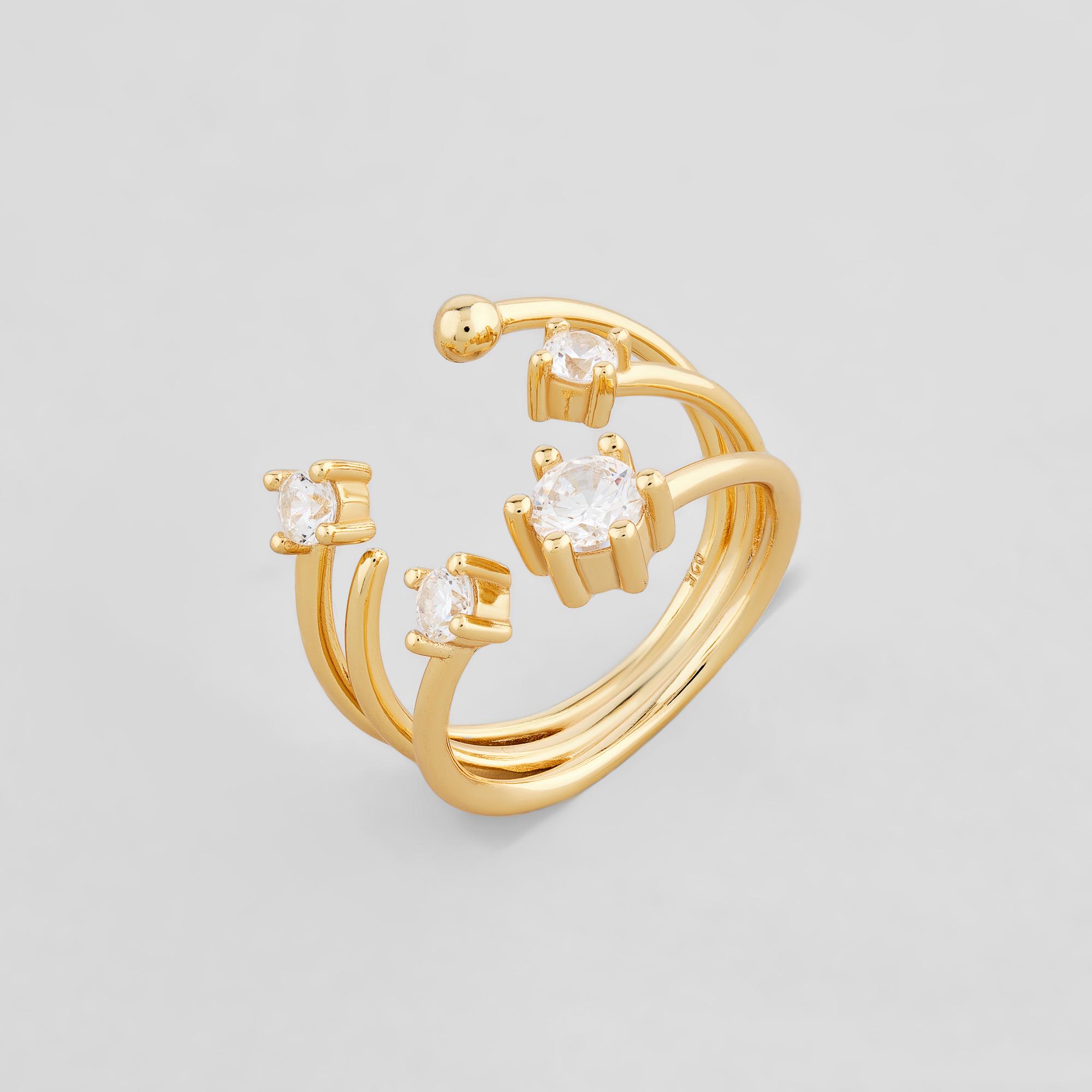 Серебряное кольцо Minimal Тройное счастье (DR3014)