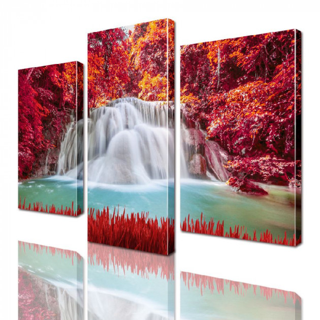 Картина модульная 3 части ArtStar Водопад 120х180 см ADNA0024