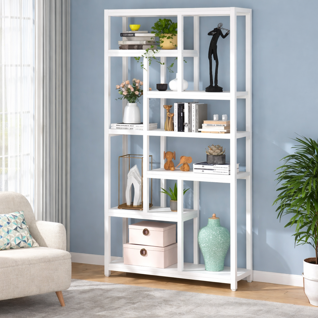 Стеллаж Экспо 7-ярусный с открытыми полками Белый (ST117)