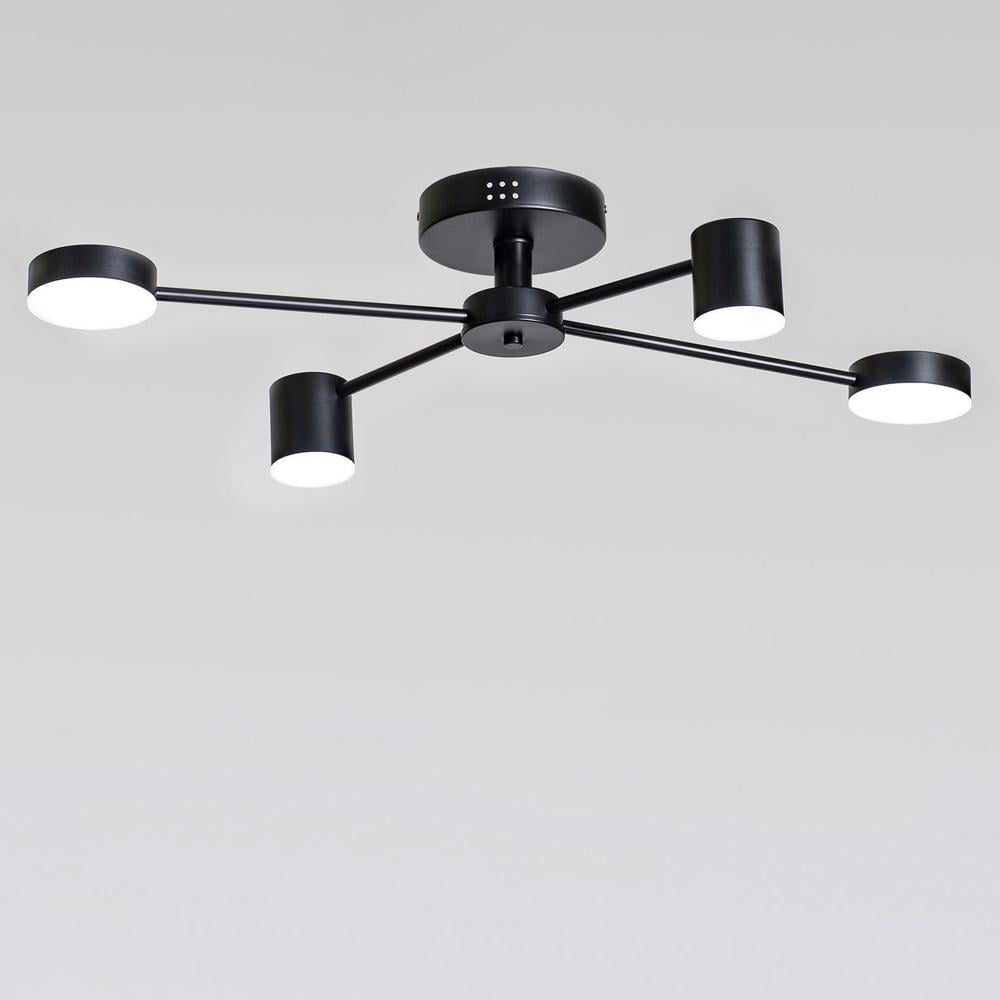 Люстра стельова світлодіодна Lighthouse SY-18898/4 BK 800х130 48W Pult Чорний