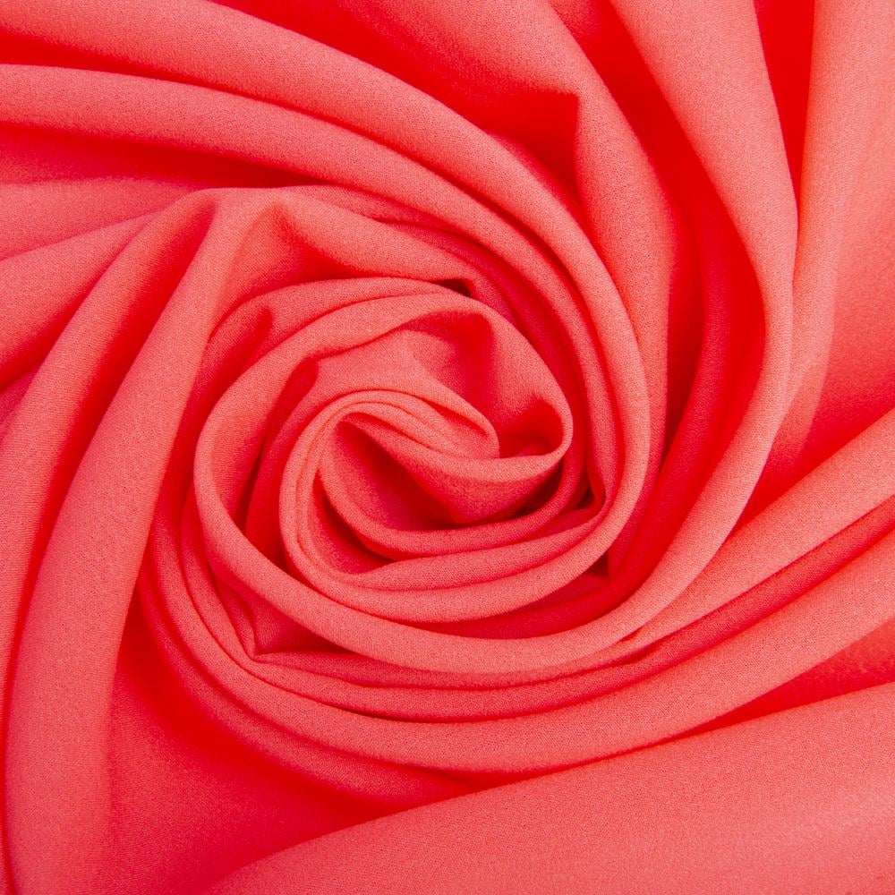 Ткань шифон Мосс креп Коралловый (24690)