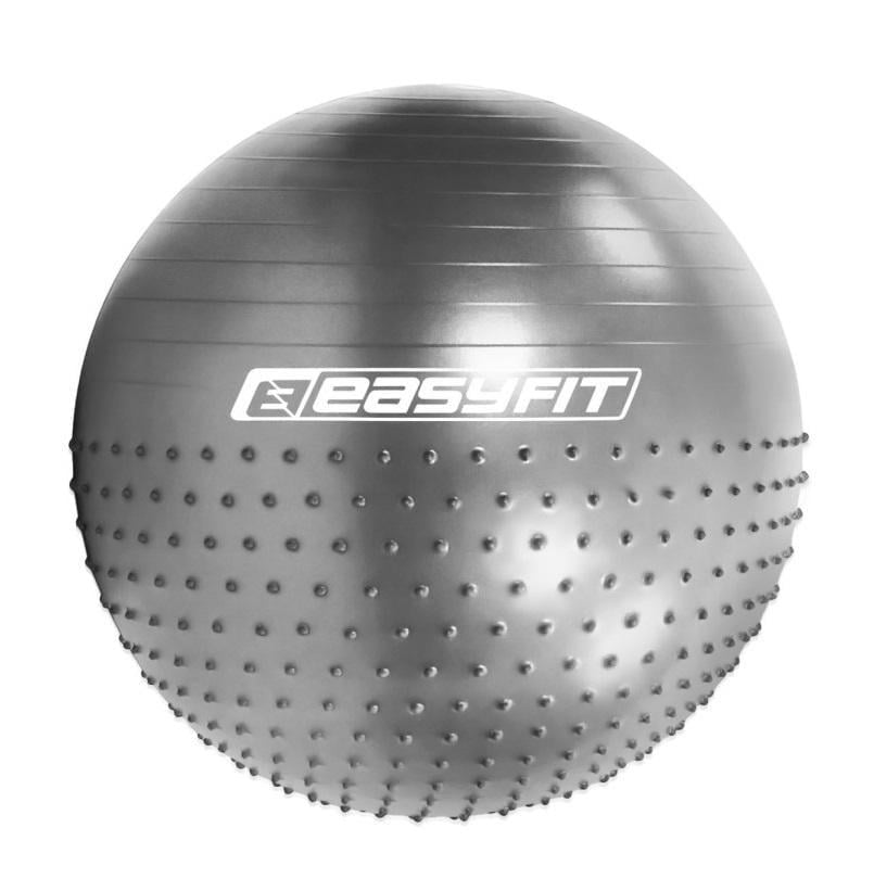 Фитбол полумассажный EasyFit Hybrid 75 см Серый (EF-3012-GY)