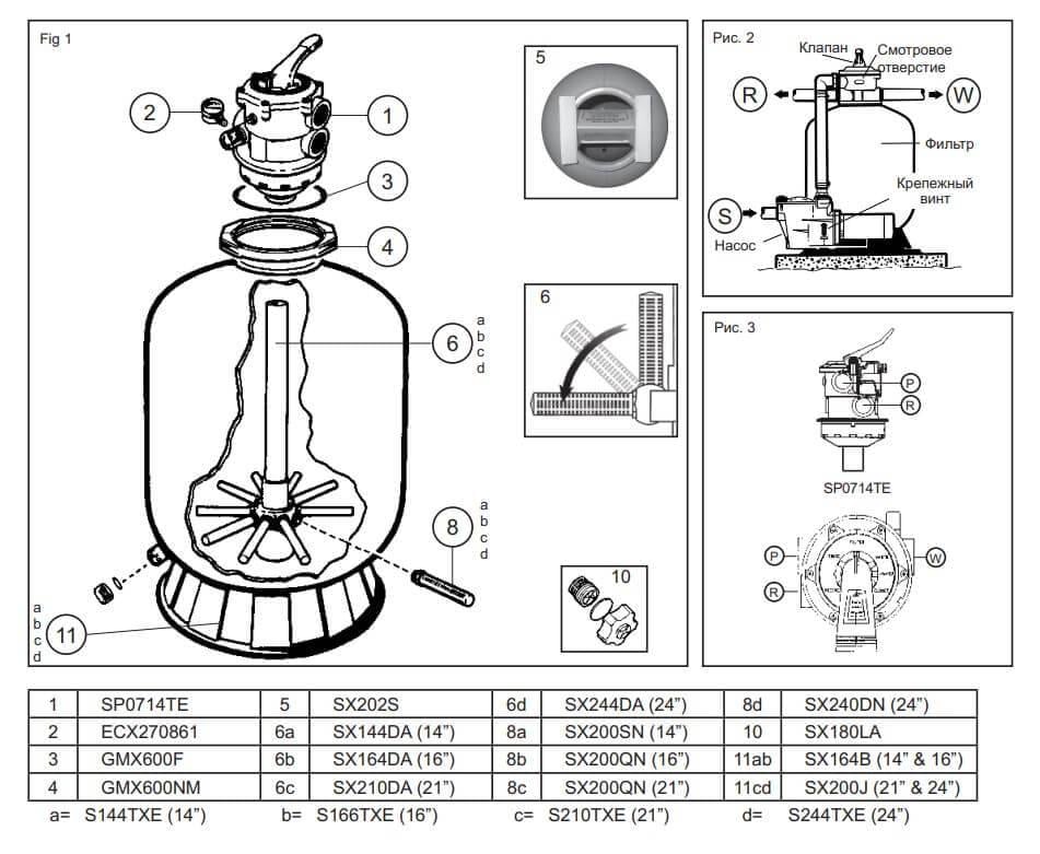 Фільтр пісочний Hayward Pro HB Top S210TXE 10 м.куб/год D511 мм 1,5" завантаження 100 кг - фото 8 Фільтр пісочний Hayward Pro HB Top S210TXE 10 м.куб/год D511 мм 1,5" завантаження 100 кг - фото 8