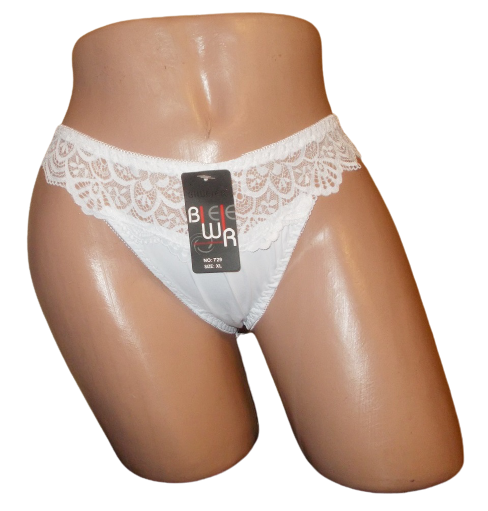 Женские трусики бразилиана Biweier 729 XXL Белый (1555845575)