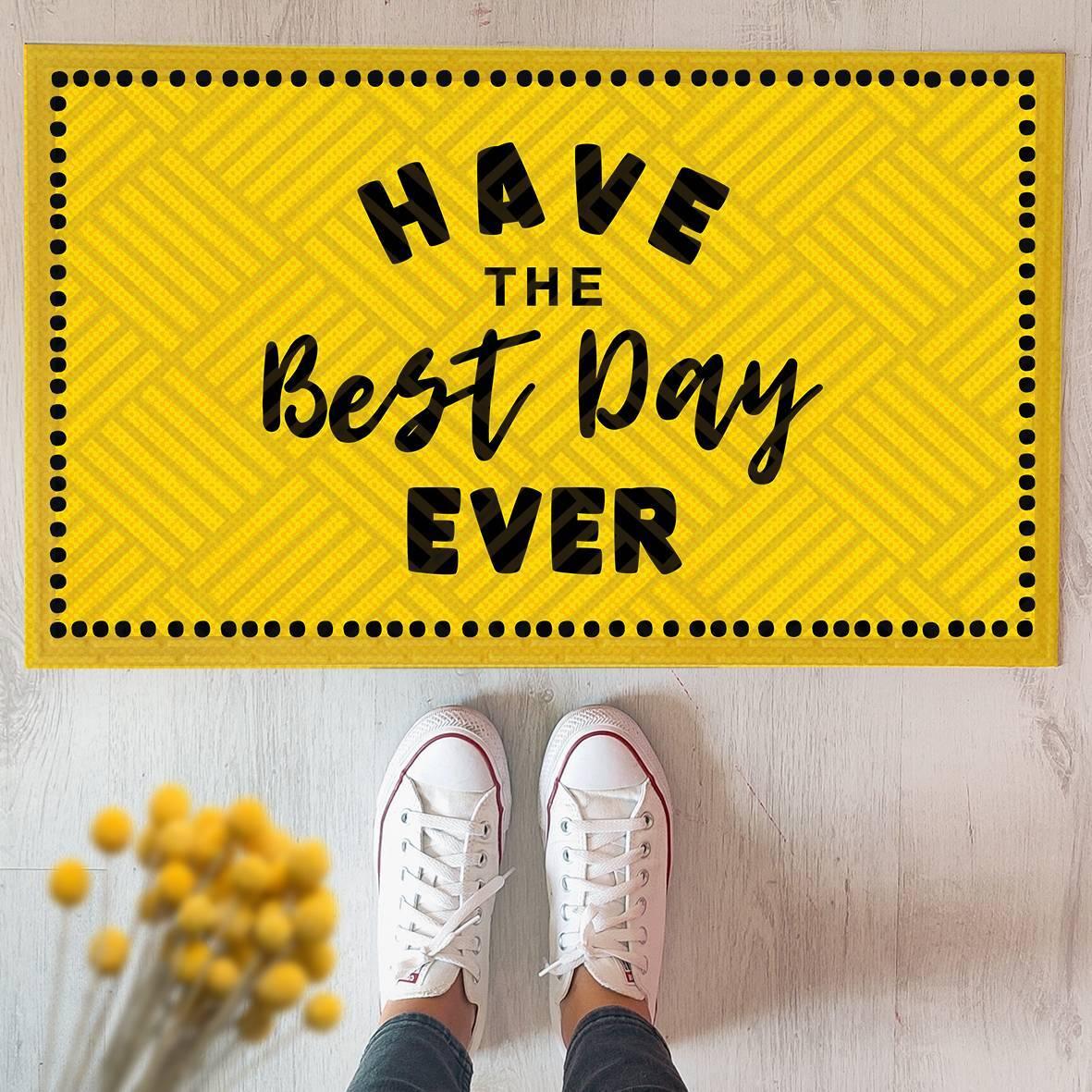 Коврик придверный Presentville с принтом Have the best day ever (KOV 20S034)
