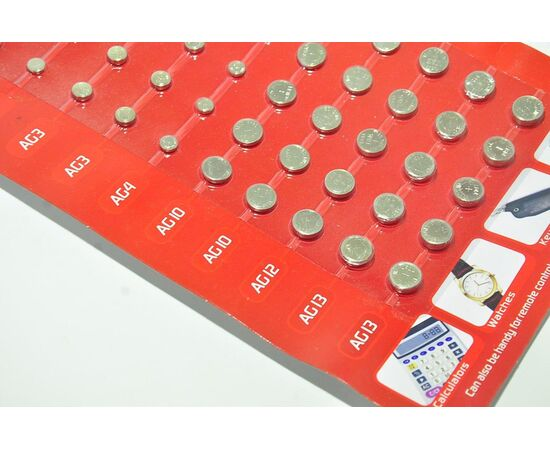 Набір батарейок ASSORTED BUTTON BATTERIES AG 50 шт. (5949) - фото 3 Набір батарейок ASSORTED BUTTON BATTERIES AG 50 шт. (5949) - фото 3