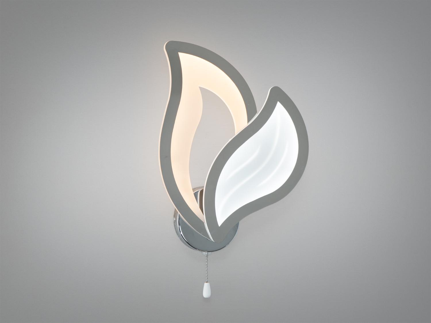 Бра настінне LED Листок 25W Хром (9033/1HR)