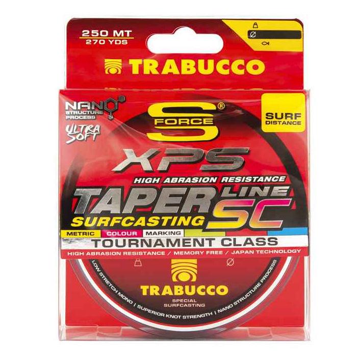 Леска конусная Trabucco SF Surfcasting Taper Line 0,26-0,57 мм 8,35-32,5 кг 250 м