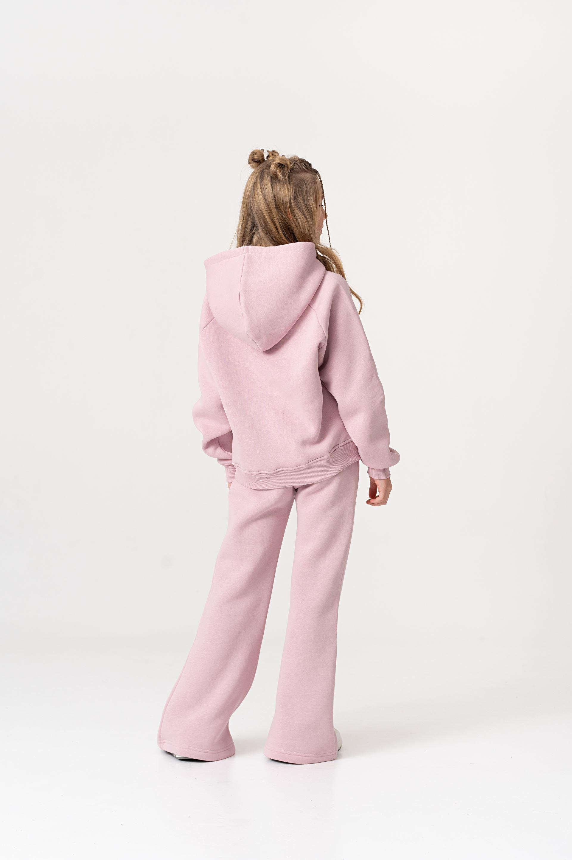 Костюм на флісі з штанами палаццо Yumster YN.22.25.007 152 см Пудровий - фото 2