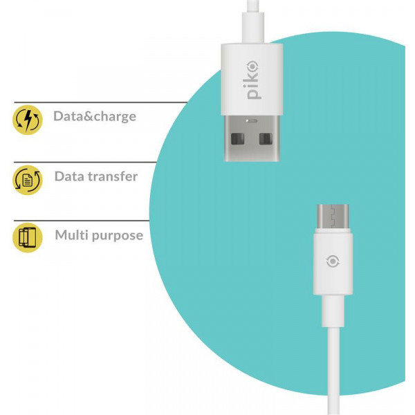 Кабель Piko CB-UM11 USB-microUSB 1,2 м White (1283126496172) - фото 2