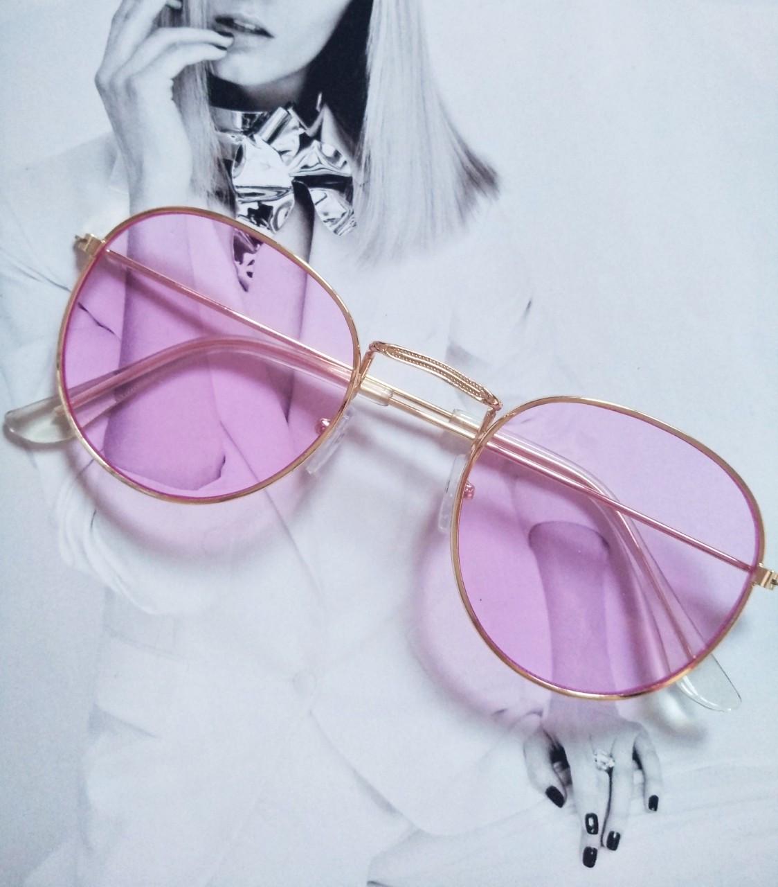 Солнцезащитные ретро очки Сиреневый