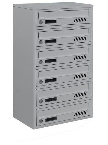 Почтовый ящик Галиндустрия E2-06-А многосекционный на 6 квартир металлический Серый (132-119-000004695)