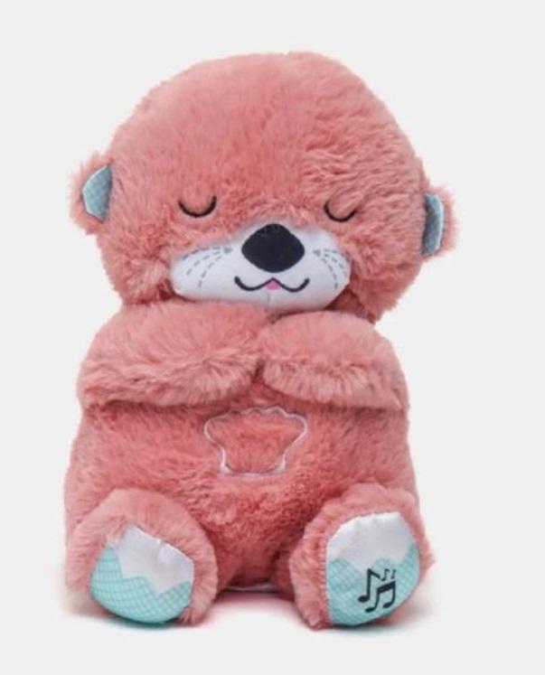 Мягкая игрушка Выдра для сна со звуками дыхания и сопения Розовый (25106263)