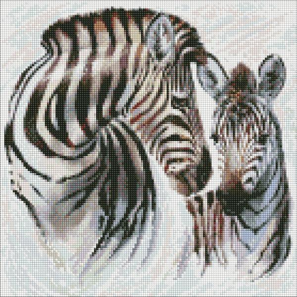 Алмазная мозаика Идейка Полосатая жизнь 40х40 см (AMO7362-mt)