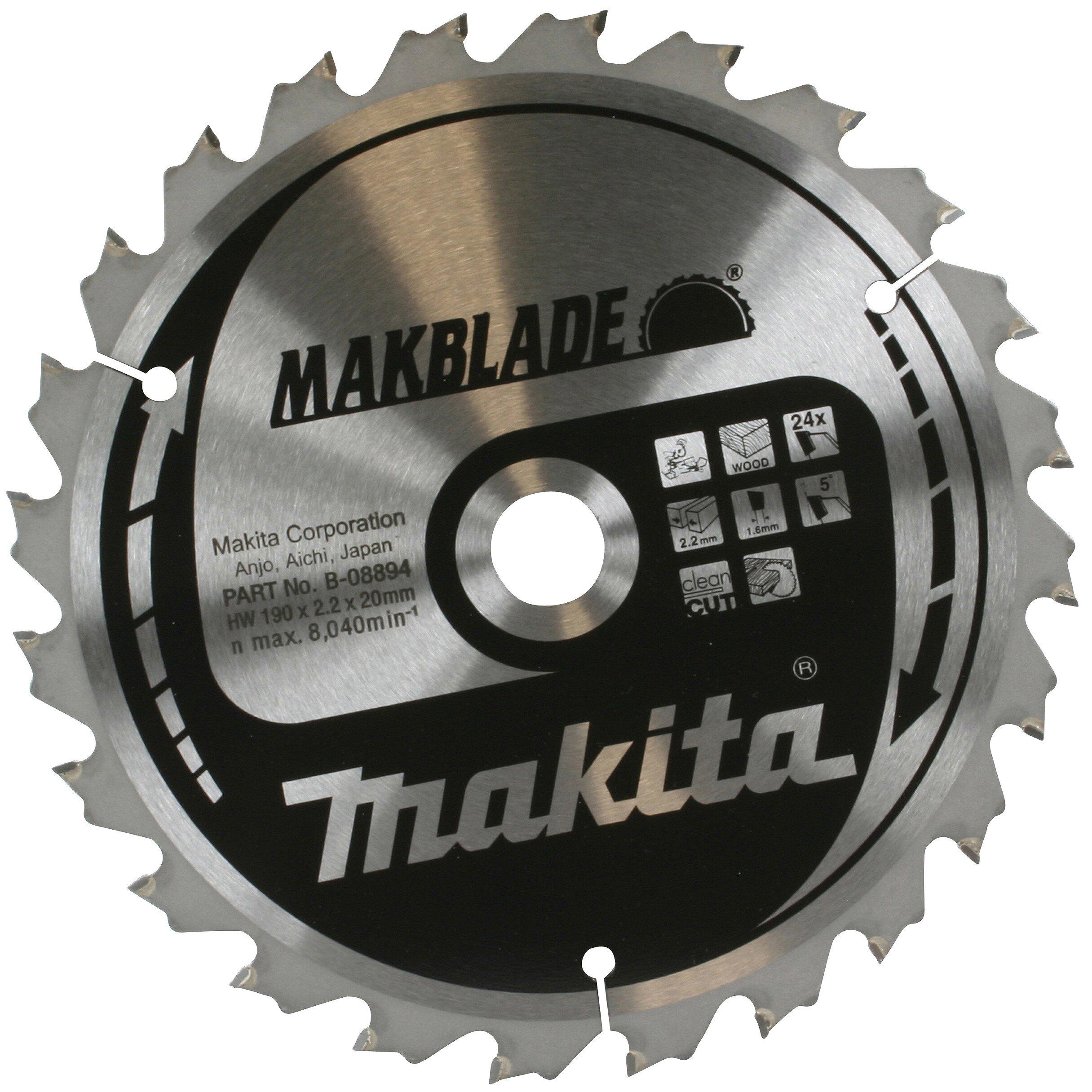 Диск пильный по дереву Makita Makblade 190х20 мм 24T
