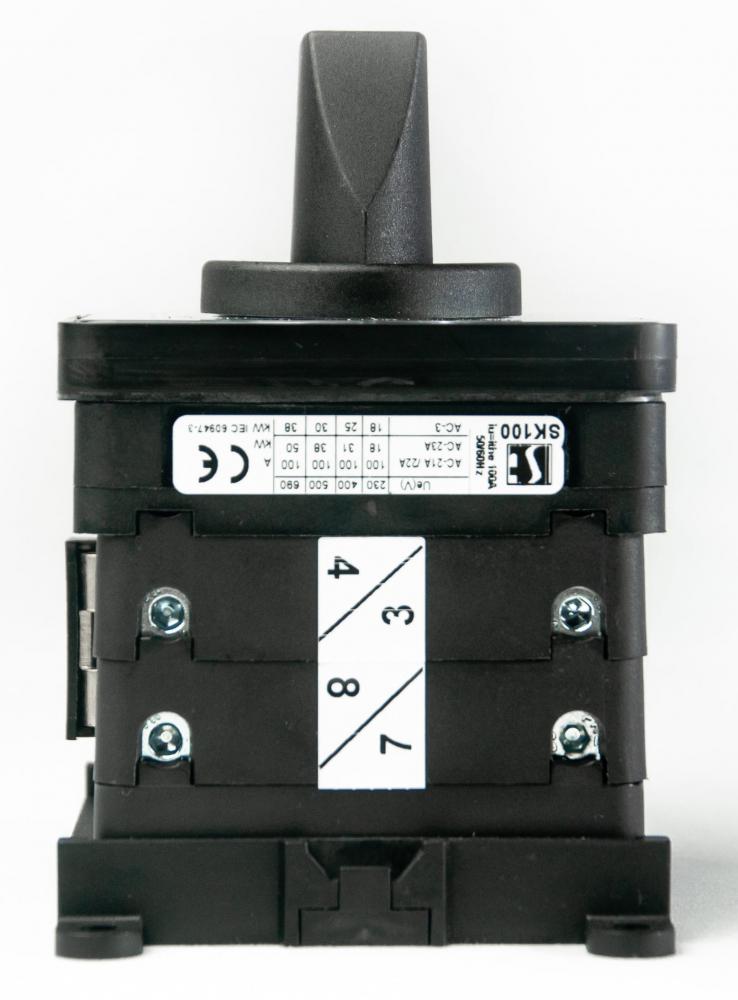 Перемикач фаз ручної та сонячної панелі Spamel SK-2.8892 0-1-2-3-4 під інвертор 63A - фото 2