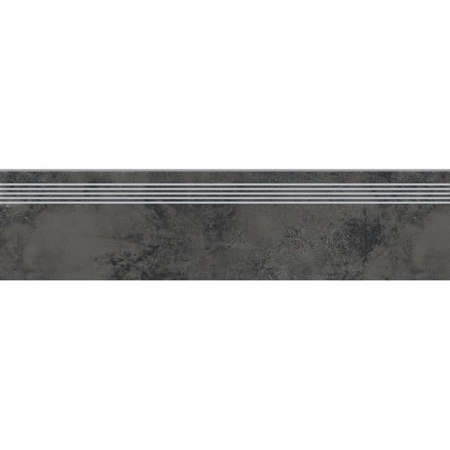 Сходинка з керамограніту Quenos Graphite Steptread графітова 8x1198x298 мм (004717)