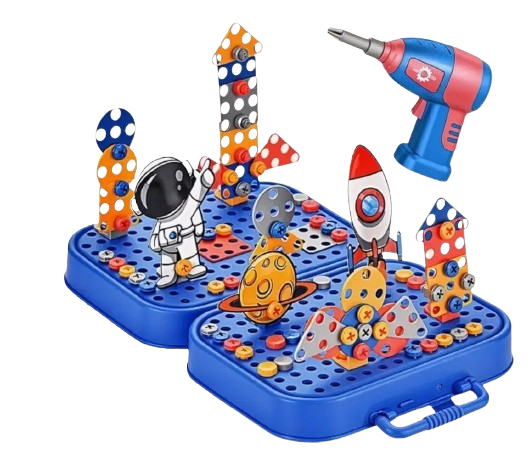 Конструктор детский Астронавт 2D и 3D с электрическим шуруповертом в чемоданчике 351 элемент (2706519311) Конструктор детский Астронавт 2D и 3D с электрическим шуруповертом в чемоданчике 351 элемент (2706519311)