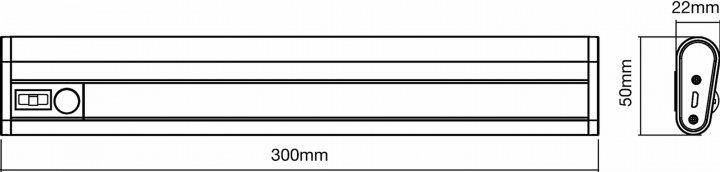 Підсвітка для меблів Ledvance Linearled Mobile 300 SI 6XBLI1 LEDV денна вбудований акумулятор USB 4000К 300 мм 1,5 Вт (12513176) - фото 6