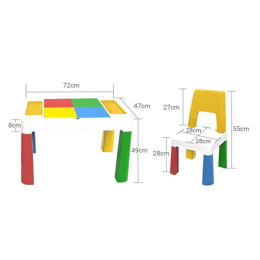 Столик дитячий багатофункціональний POPPET Колор Йеллоу 5в1 зі стільцем (PP-002Y) - фото 4